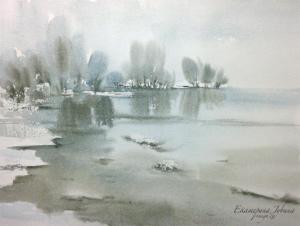 Watercolor: The thaw Watercolor: The thaw
