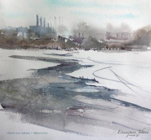 Watercolor: Winter Landscape Watercolor: Winter Landscape