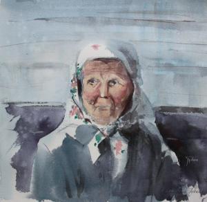 Watercolor: Old woman Watercolor: Old woman