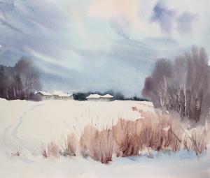 Watercolor: December Watercolor: December
