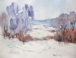 Watercolor: The Way to the River Watercolor: The Way to the River