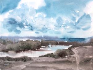Watercolor: Spring River Watercolor: Spring River