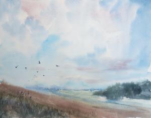 Watercolor: Spring Landscape Watercolor: Spring Landscape