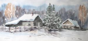 Watercolor: Winter Village Watercolor: Winter Village