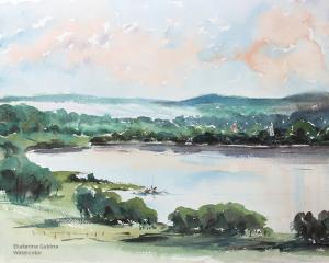 Watercolor: Plescheevo Lake Watercolor: Plescheevo Lake