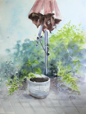 Watercolor: In the garden Watercolor: In the garden