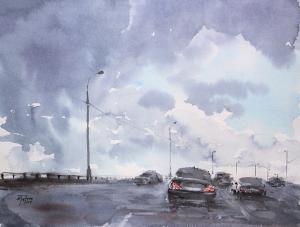 Watercolor: Before the rain Watercolor: Before the rain