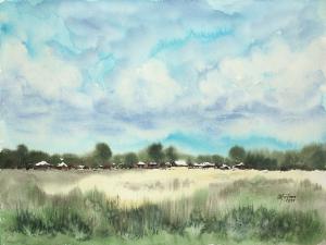 Watercolor: Summer landscape Watercolor: Summer landscape