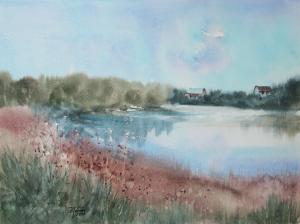 Watercolor: Summer landscape Watercolor: Summer landscape