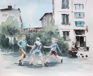 Watercolor: Football Watercolor: Football