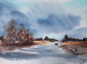 Watercolor: On the roadside Watercolor: On the roadside