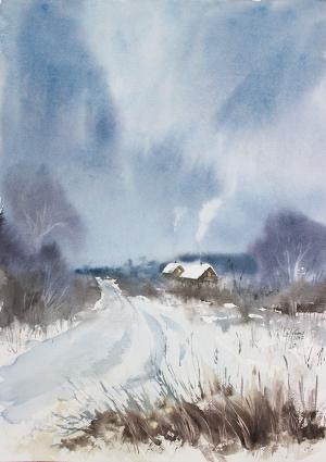 Watercolor: The beginnig of Winter Watercolor: The beginnig of Winter