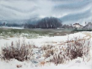 Watercolor: Warm Winter Watercolor: Warm Winter