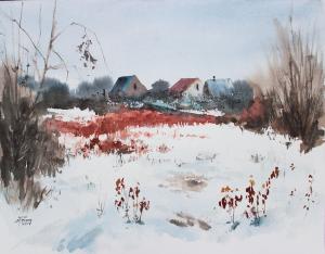 Watercolor: Winter Landscape Watercolor: Winter Landscape