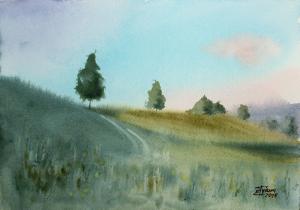 Watercolor: Spring Landscape Watercolor: Spring Landscape