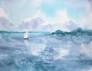 Watercolor: The Lake (fantasy) Watercolor: The Lake (fantasy)