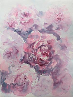 Watercolor: Peonies #1 Watercolor: Peonies #1