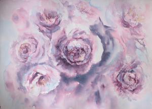 Watercolor: Peonies #3 Watercolor: Peonies #3