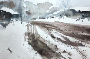 Watercolor: The Road Watercolor: The Road