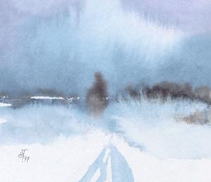 Watercolor: Winter Landscape Watercolor: Winter Landscape