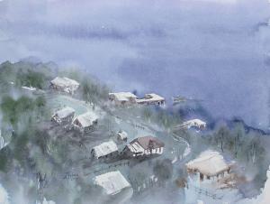 Watercolor: Summer Landscape Watercolor: Summer Landscape