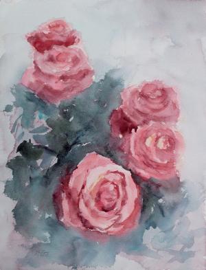 Watercolor: Roses #3 Watercolor: Roses #3