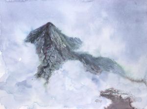 Watercolor: Mountain landscape Watercolor: Mountain landscape