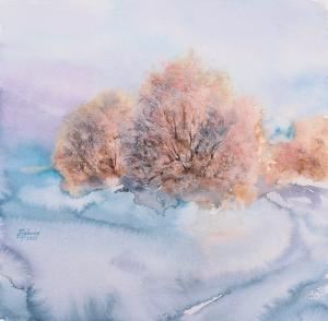 Watercolor: Winter colors Watercolor: Winter colors